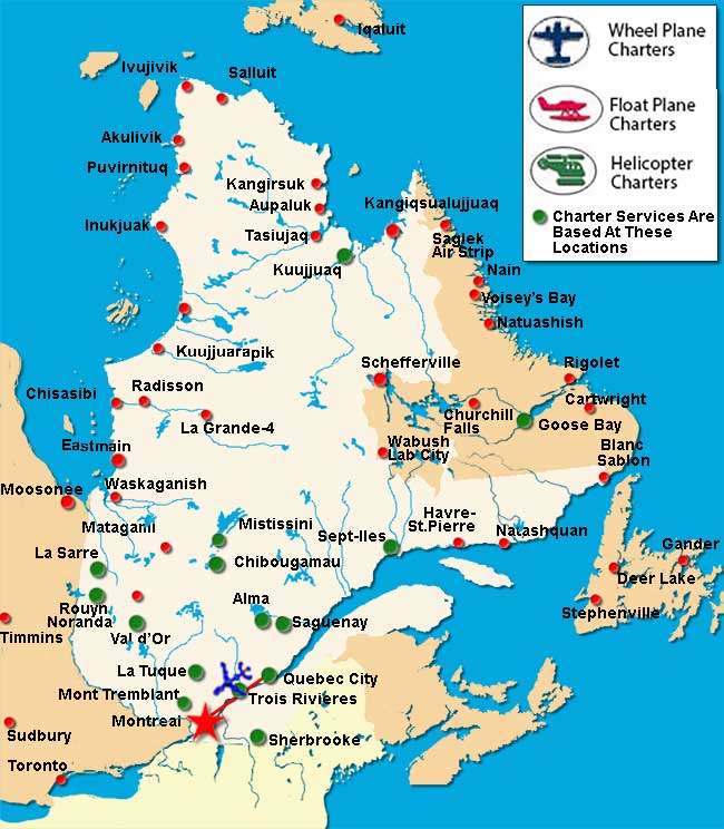 Quebec City Charter Flights